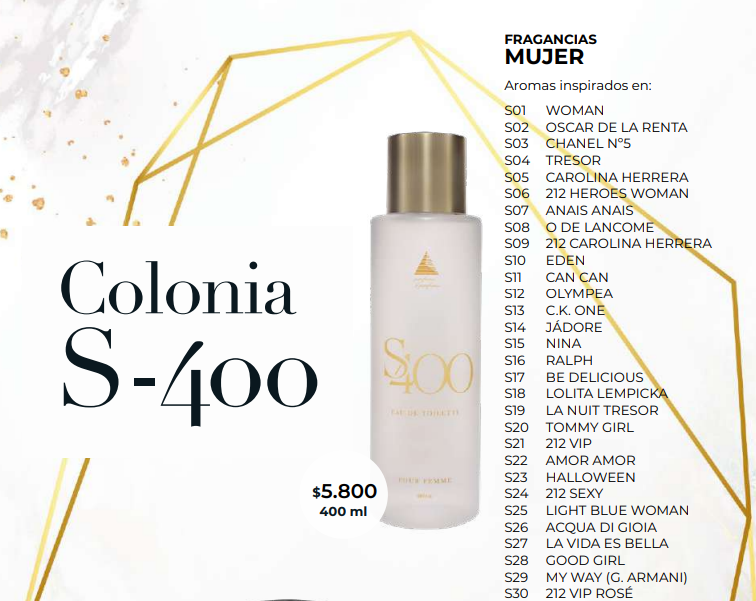 🌸 Colonias S-400 para Mujer